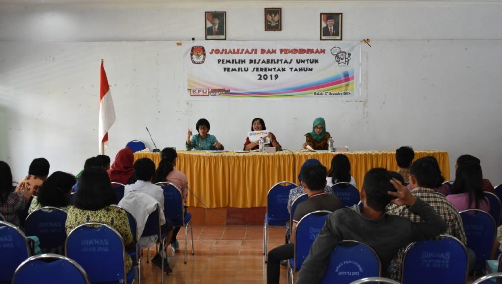 KPU Tana Toraja Sosialisasi Pemilu Untuk Penyandang Disabilitas