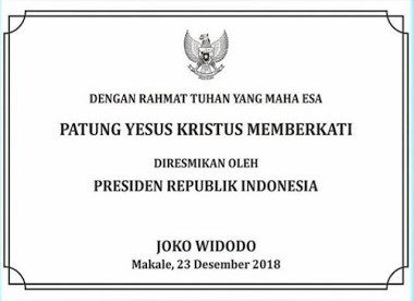 Istana Klarifikasi Isu Peresmian Patung Yesus Oleh Jokowi