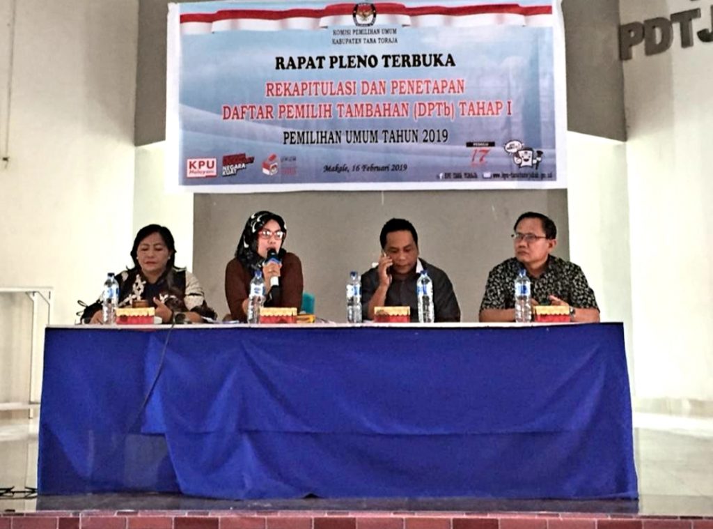 KPU Tana Toraja Tetapkan 92 Pemilih Dalam DPTb Tahap 1