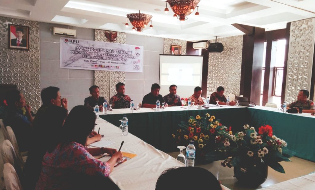 KPU Toraja Utara Dan Forkopimda Gelar Rakor Terpadu Pengamanan Pemilu 2019