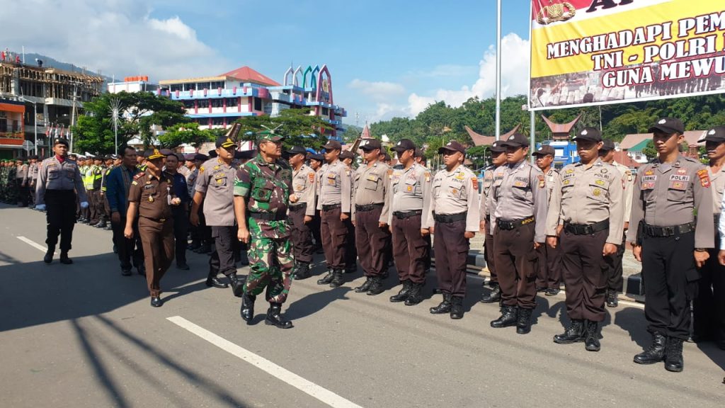 Hadapi Pesta Demokrasi, TNI-Polri Gelar Apel Pengamanan Pemilu 2019