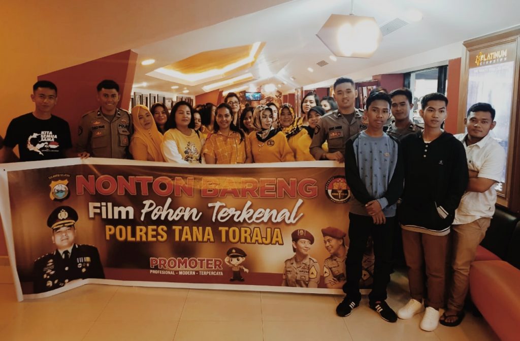 Nobar Film Pohon Terkenal, Kapolres Tana Toraja: Siapapun Bisa Jadi Polisi