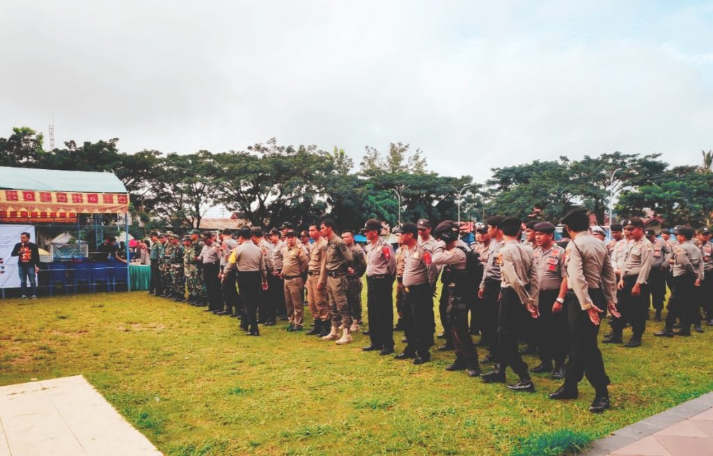 Gelar Simulasi Pengamanan Dan Perhitungan Suara Di TPS Bersama, Bentuk Dari Sinergitas Polres, Kodim dan KPU Toraja Utara
