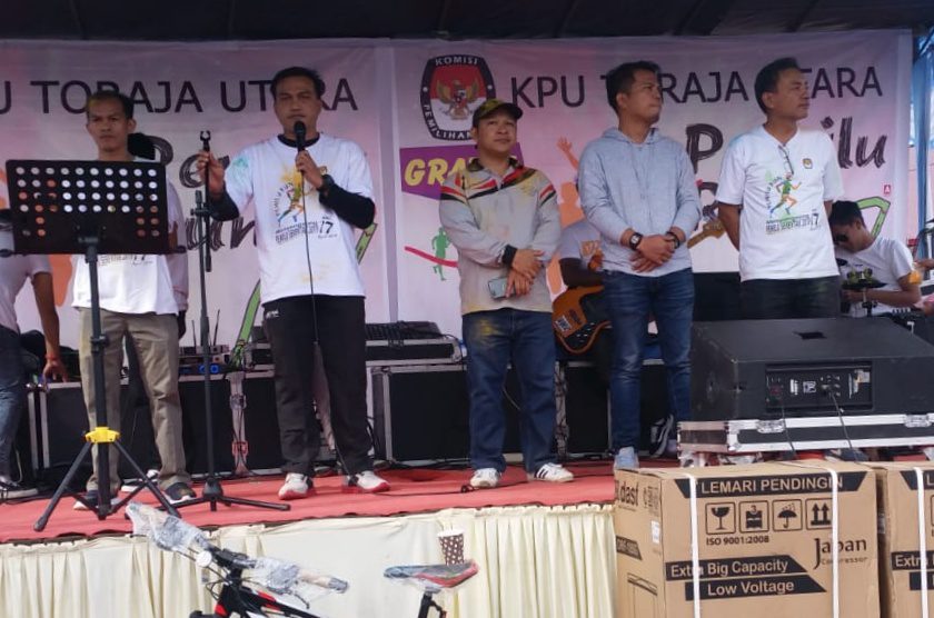 Berlangsung Meriah, KPU Toraja Utara Ajak Peserta Pemilu Run Tolak Politik Uang