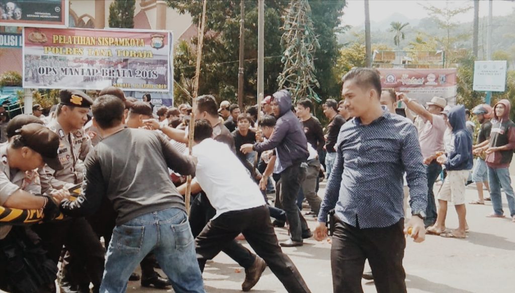 Jelang Pemilu, Polres Tana Toraja Gelar Simulasi Pengamanan Pemilu