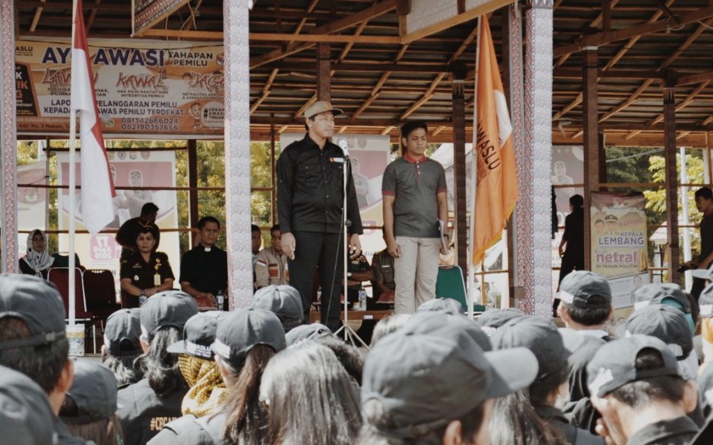 Jelang Masa Tenang Bawaslu Tana Toraja Gelar Apel Siaga