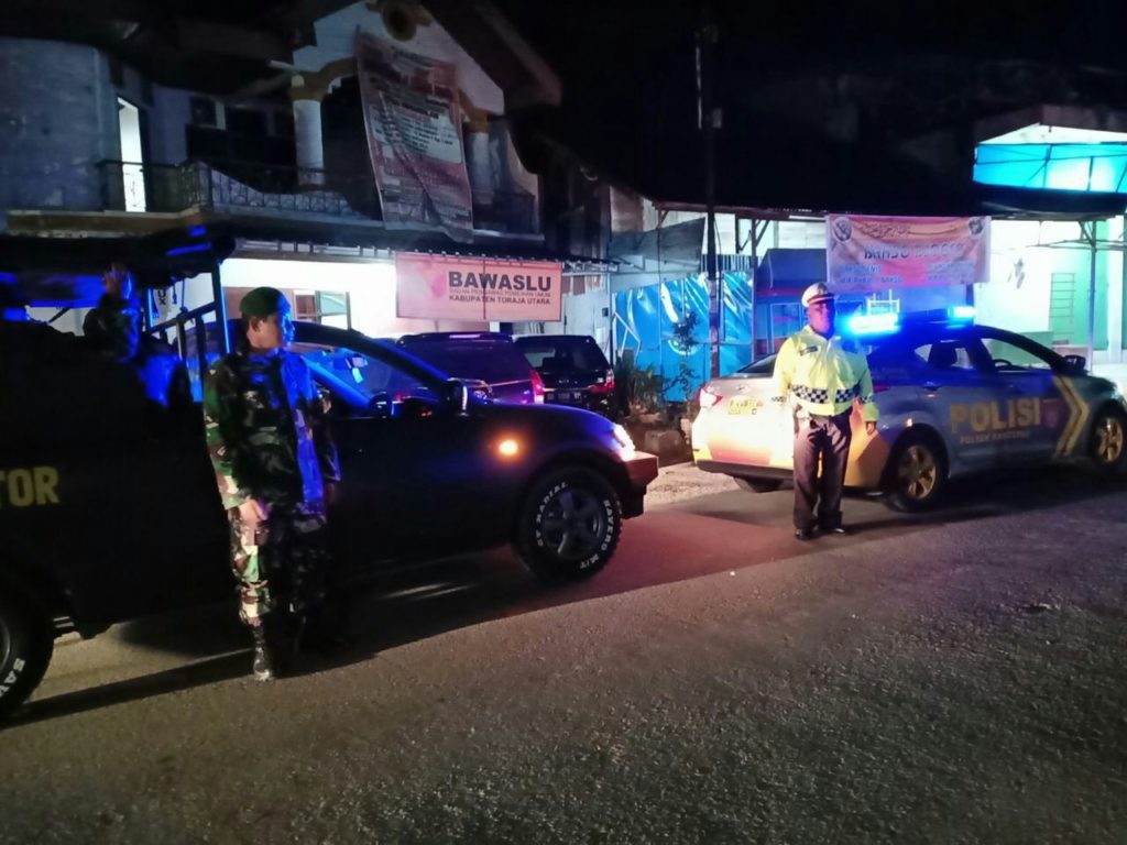 Kodim 1414 dan Polres Tana Toraja Gelar Patroli Gabungan Pasca Pemilu dan Pengamanan Bulan Suci Ramadan
