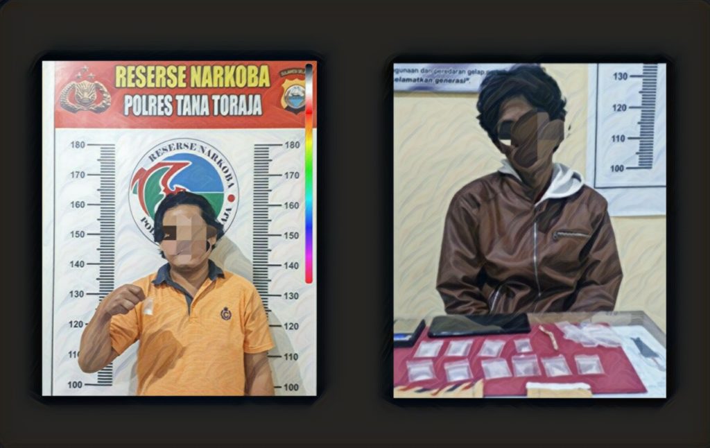 Polisi Bekuk Pemakai dan Pengedar Narkoba di Toraja Utara