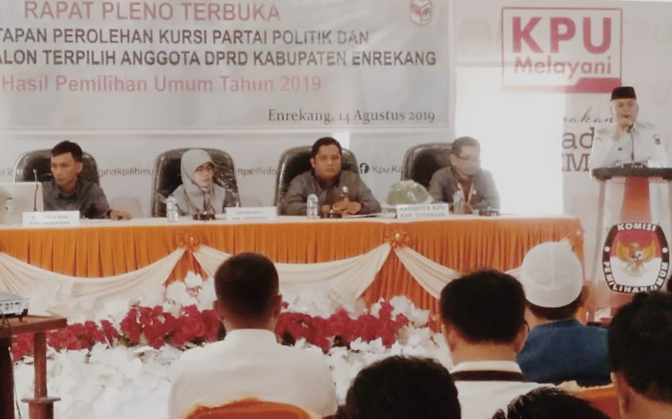 KPU Enrekang Tetapkan Perolehan Kursi Partai Politik dan Caleg Terpilih