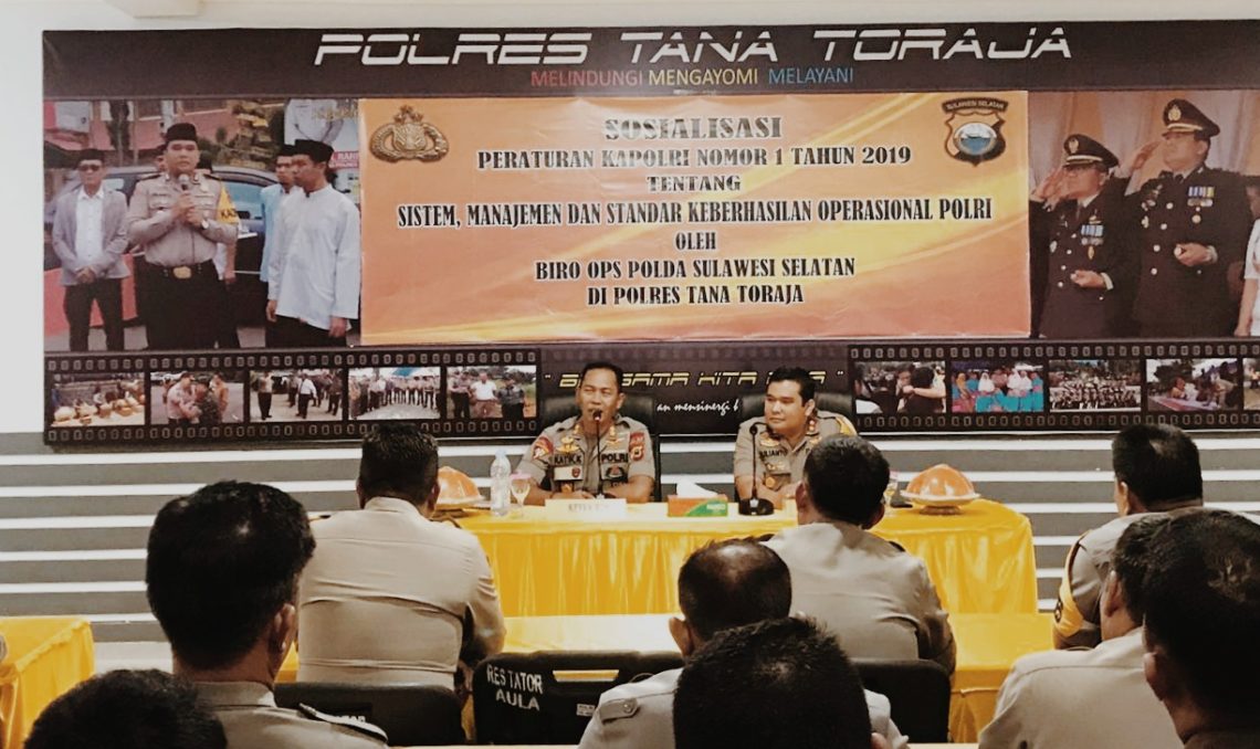 Sosialisasikan Peraturan Kapolri, Tim Polda Sambangi Polres Tana Toraja