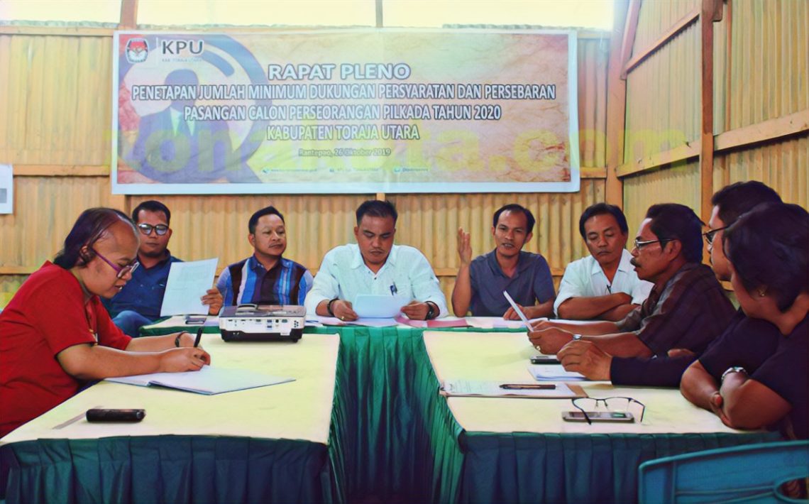 KPU Toraja Utara Tetapkan Syarat Dukungan Bagi Calon Perseorangan