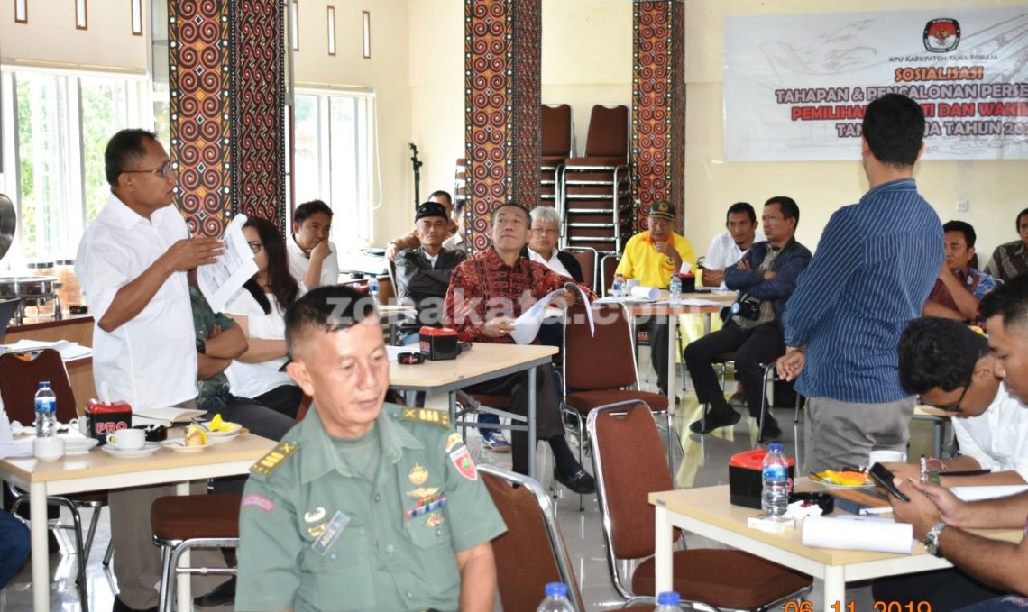 KPU Tana Toraja Sosialisasi Pencalonan Perseorangan Pada Pilkada 2020