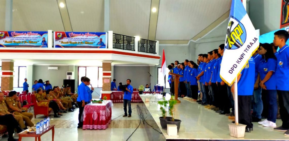 Pengurus Kecamatan Terbentuk, KNPI Toraja Utara Diharapkan Menjadi Kreator Pemuda Kreatif