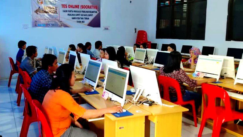 205 Peserta Mulai Ikuti Tes Tertulis dan Wawancara Calon Panwas Kecamatan di Tana Toraja
