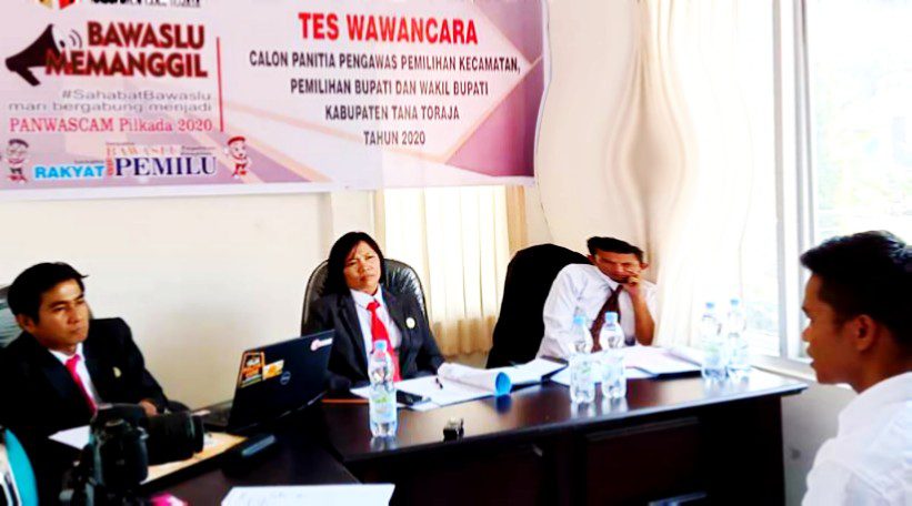 205 Peserta Mulai Ikuti Tes Tertulis dan Wawancara Calon Panwas Kecamatan di Tana Toraja