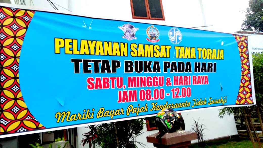 Hari Libur, Samsat Tana Toraja Tetap Buka