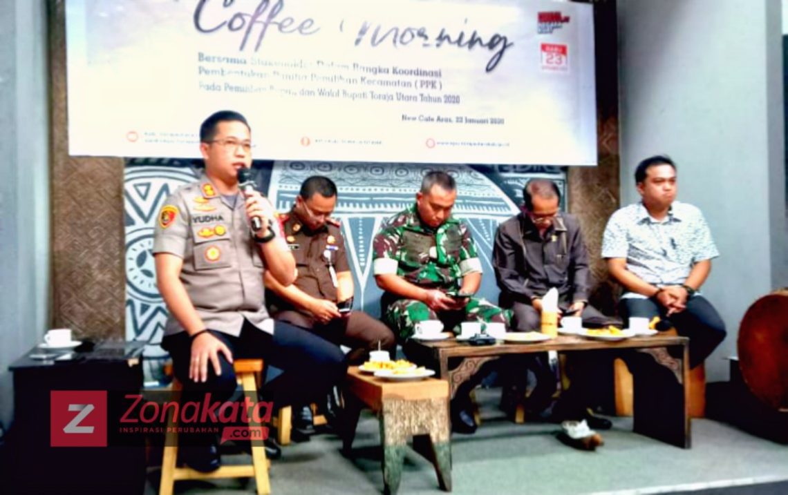 Membangun Sinergitas, KPU Toraja Utara Gelar Coffe Morning
