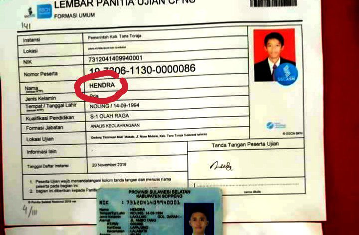 Menjadi Joki CPNS di Tana Toraja, Pemuda Asal Makassar Diamankan Polisi 2 Menjadi Joki CPNS di Tana Toraja, Pemuda Asal Makassar Diamankan Polisi