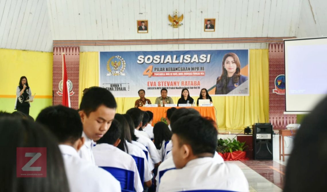 Sosialisasi 4 Pilar, Ini Pesan Eva Stevany Rataba pada Generasi Milenial Di Toraja