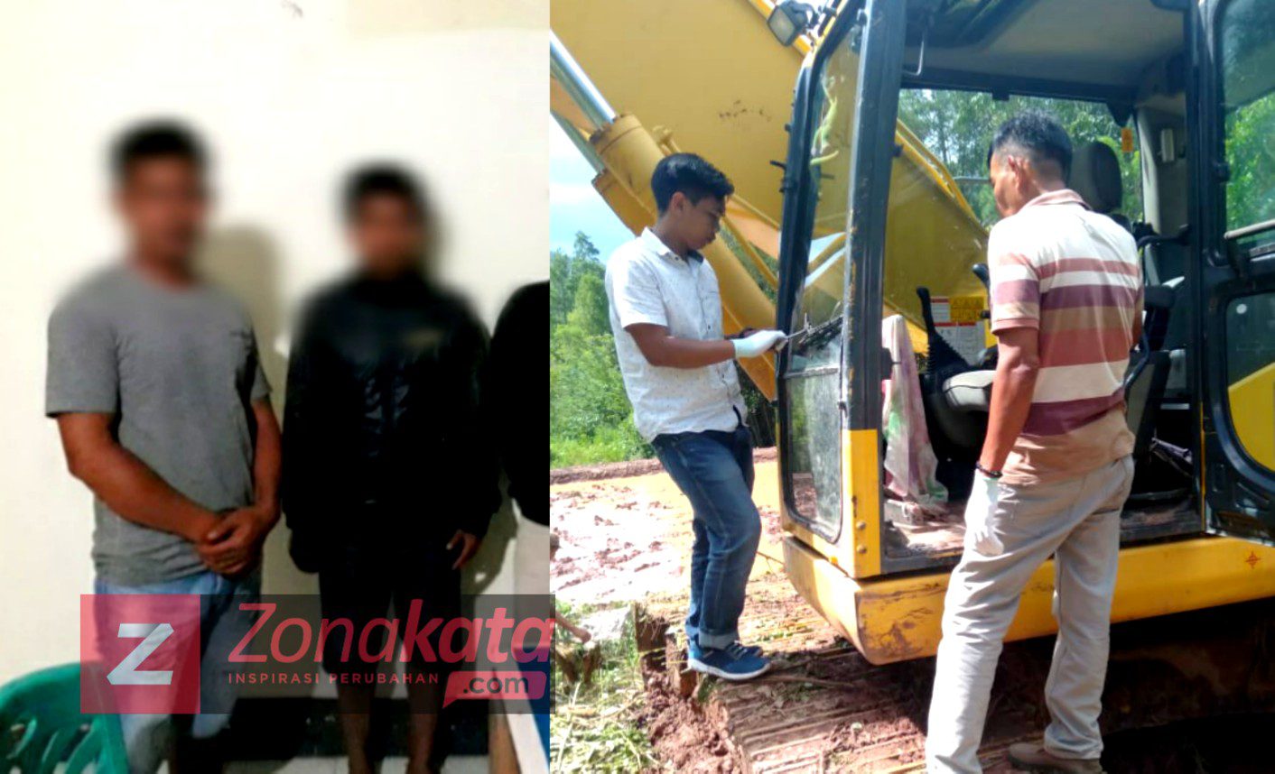 Usai Gasak Monitor Ekskavator, Dua Pelaku Kemudian Menyerahkan Diri Ke Polisi