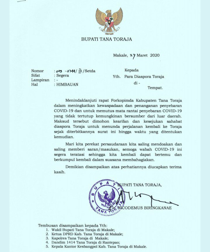 Masa Darurat Penyebaran Virus Corona, Bupati Tana Toraja Perpanjang Masa Libur Anak Sekolah 3 Masa Darurat Penyebaran Virus Corona, Bupati Tana Toraja Perpanjang Masa Libur Anak Sekolah