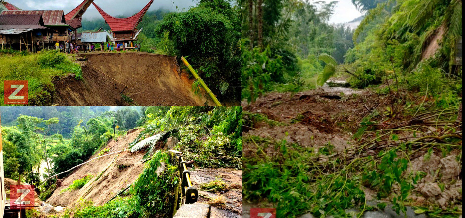Longsor dan Banjir Bandang Melanda Tiga Lembang di Bittuang