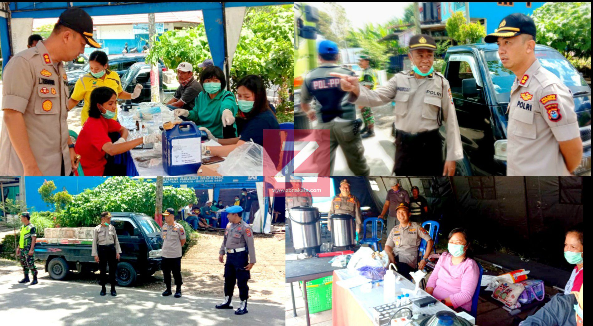 Kapolres Sambangi Posko Covid-19 di Perbatasan Tana Toraja dan Toraja Utara