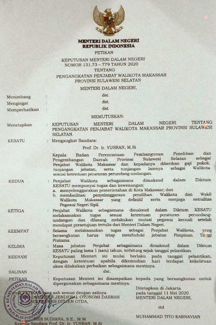 Prof Yusran Gantikan Iqbal Suhaeb Jadi Pj Wali Kota Makassar 2 Prof Yusran Gantikan Iqbal Suhaeb Jadi Pj Wali Kota Makassar