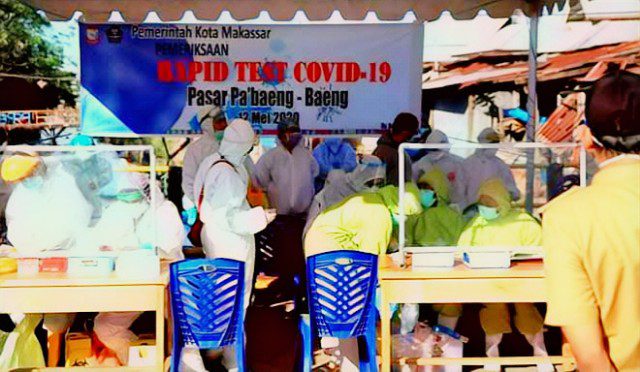 Ribuan Pedagang Pasar di Makassar Lakukan Rapid Test, 204 Diantaranya Ditemukan Reaktif 2 Ribuan Pedagang Pasar di Makassar Lakukan Rapid Test, 204 Diantaranya Ditemukan Reaktif