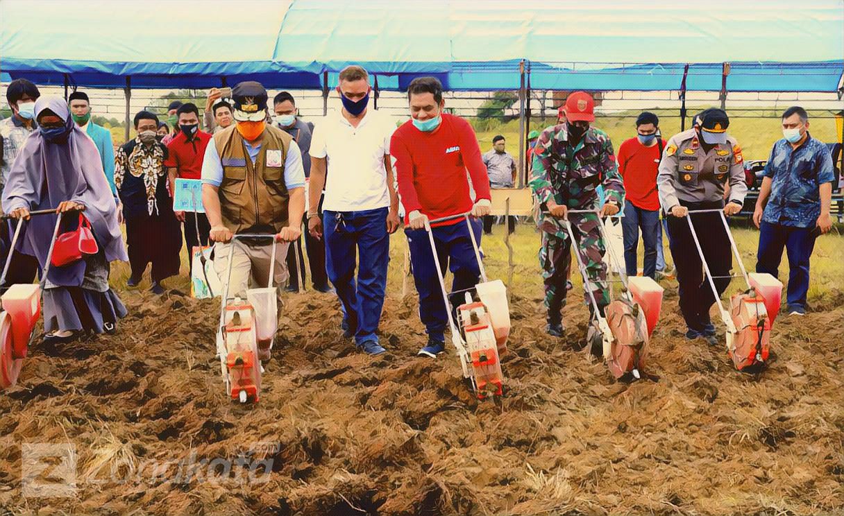 Wagub Sulsel Hadiri Launching Gerakan Korporasi Penanaman Jagung di Sidrap