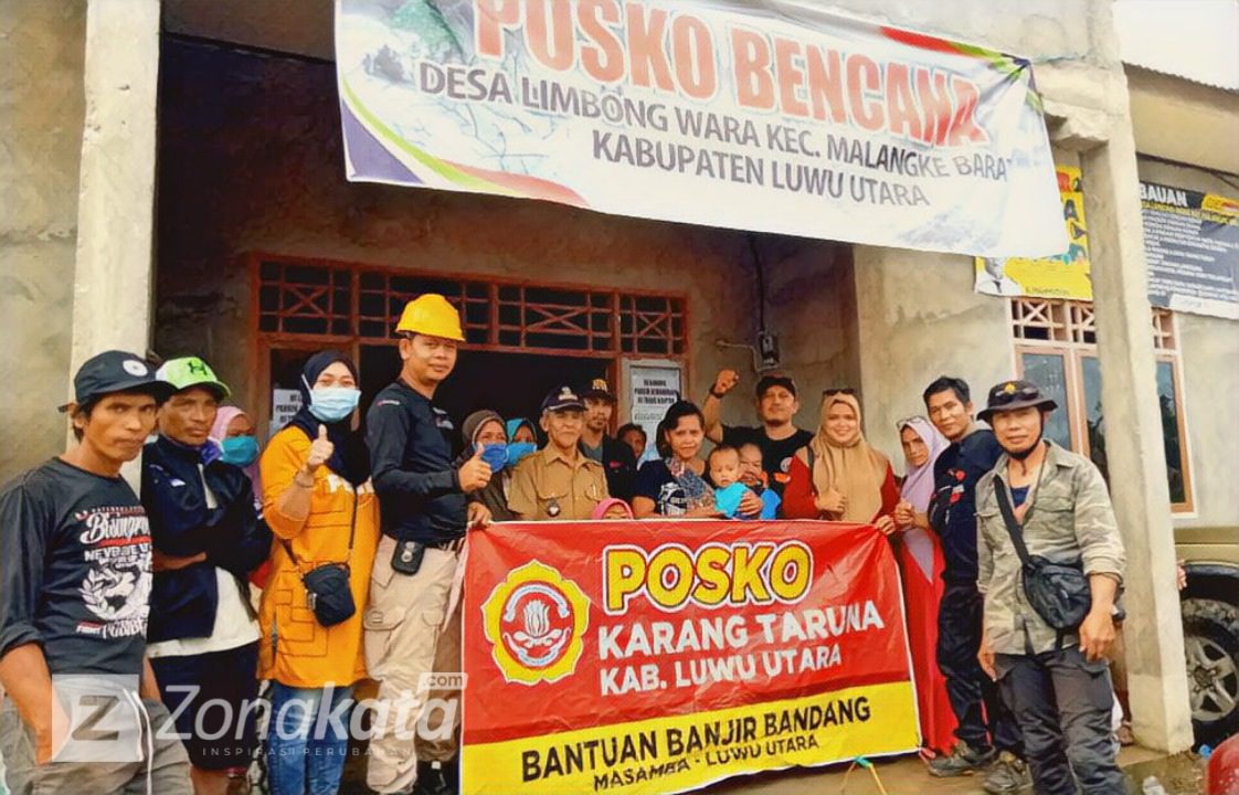 Karang Taruna dan Lamaranginang Jeep Club Bantu Korban Bencana di Luwu Utara