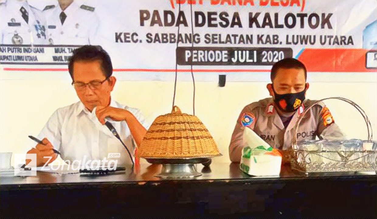 Sambangi Desa Kalotok, Bripka Amran Temui  Aparat dan Warga Setempat