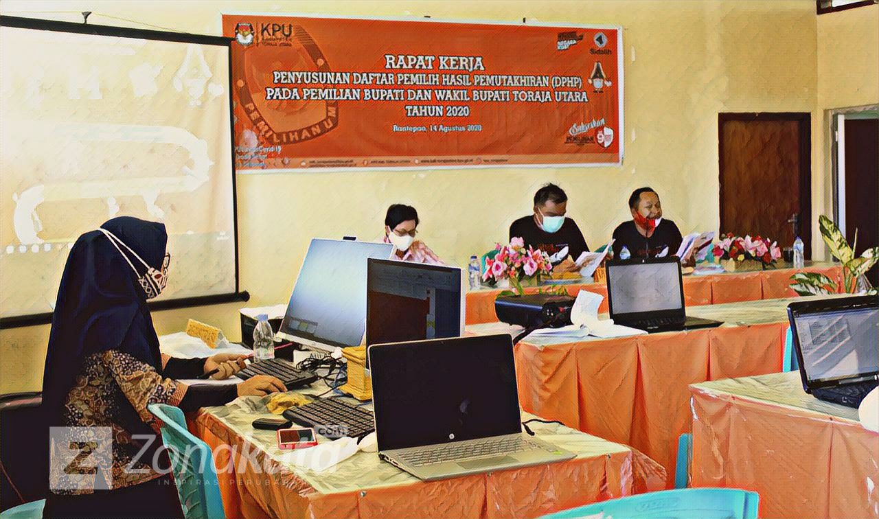 Pasca Coklit, KPU Toraja Utara Langsung Gelar Rapat Kerja dengan PPK Terkait DPHP