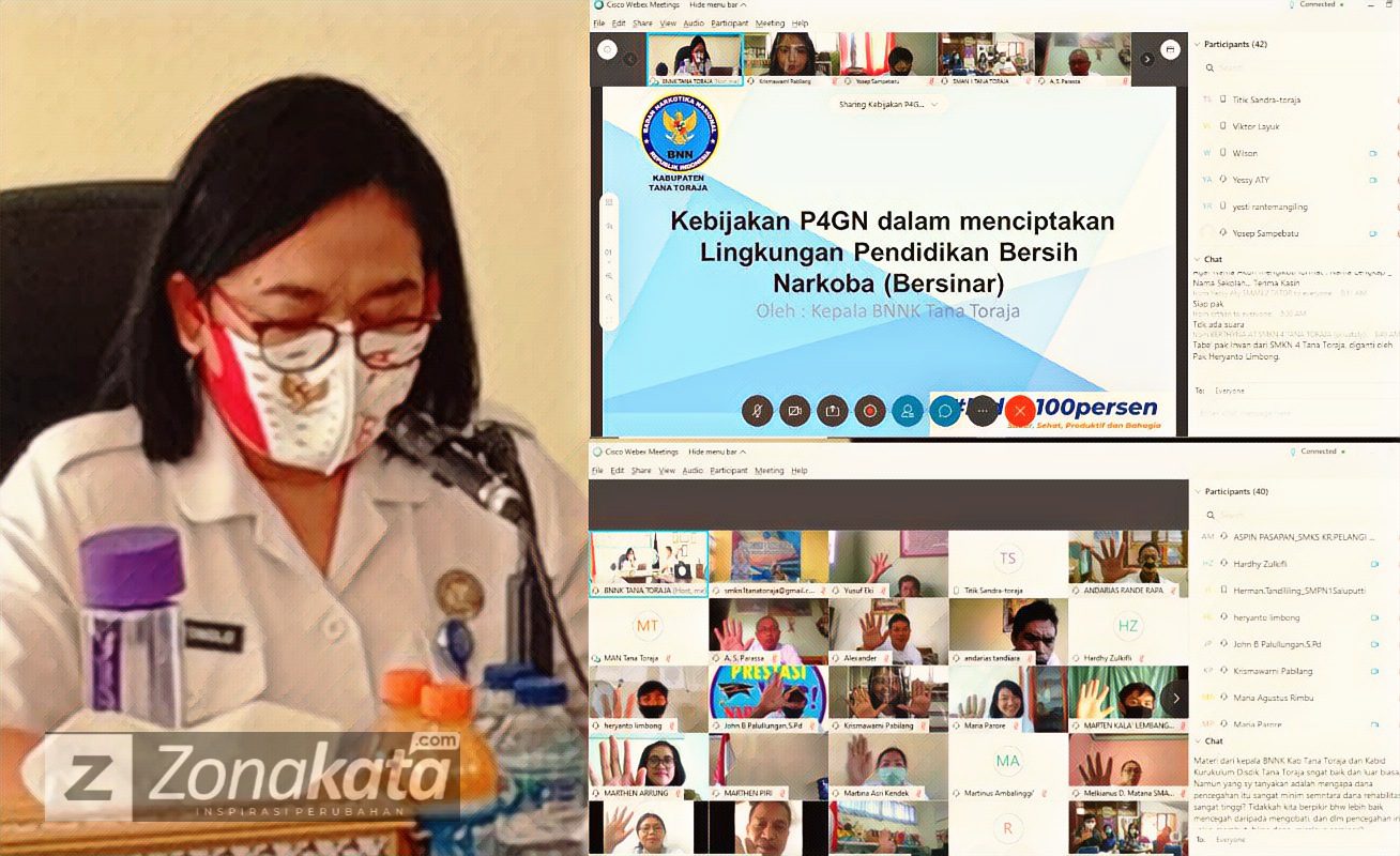 BNNK Tana Toraja Gelar Talkshow P4GN Dengan Pelaku Pendidikan Secara Virtual