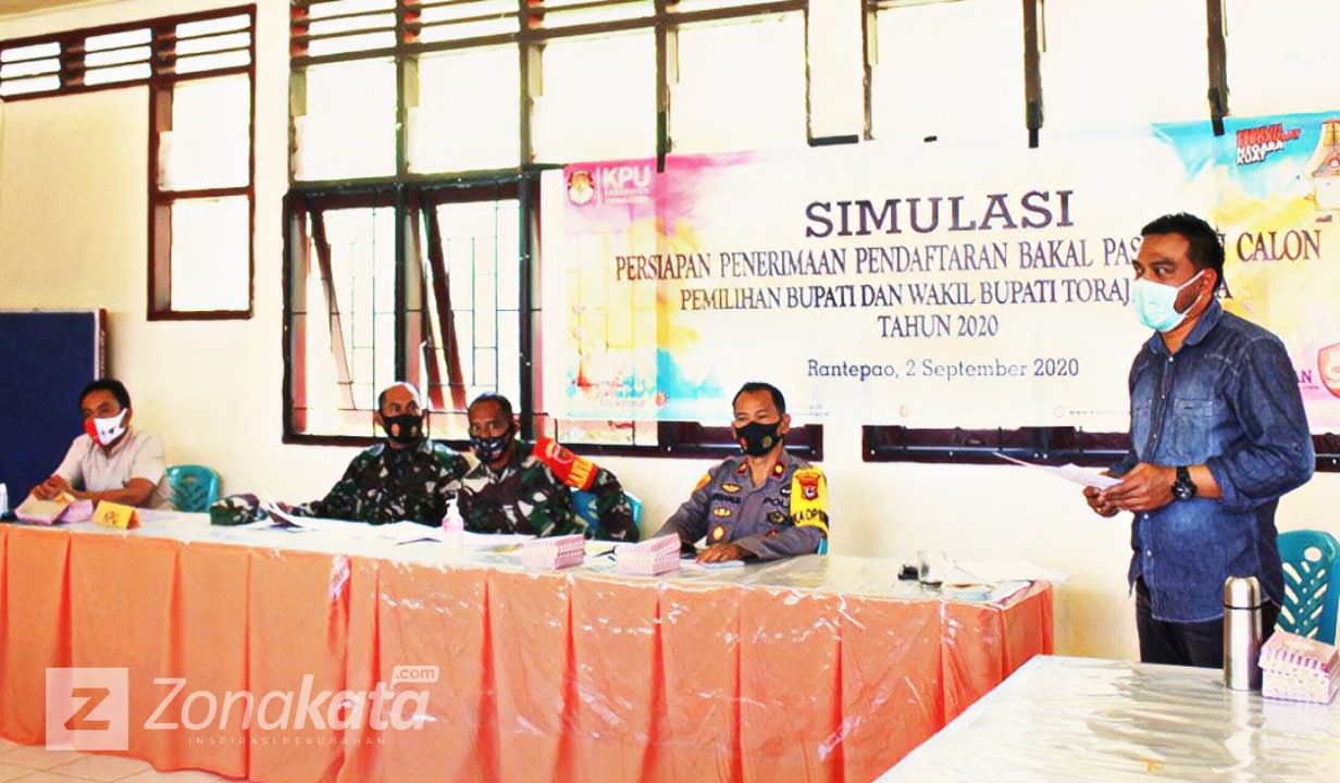 Terapkan Protokol Kesehatan, KPU Toraja Utara Batasi 50 Orang Saat Pendaftaran Paslon