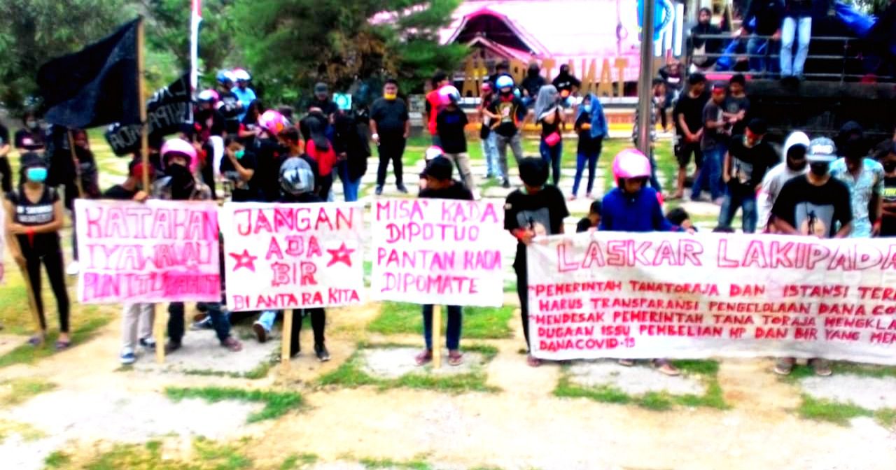 Dianggap Tidak Transparan Kelola Dana Covid, Laskar Lakipadada dan Gasmator Gelar Unjuk Rasa