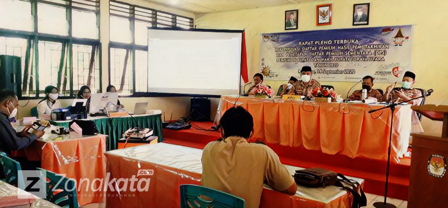 KPU Toraja Utara Tetapkan DPS Sebanyak 162.194 Jiwa