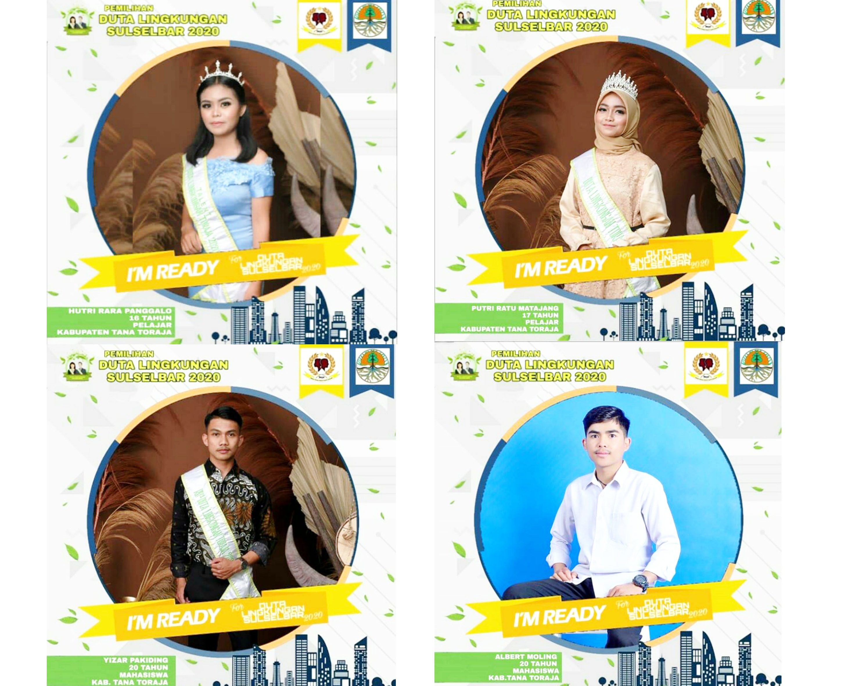 Ayo Dukung, Putra-Putri Tana Toraja di Pemilihan Duta Lingkungan Sulselbar 2020