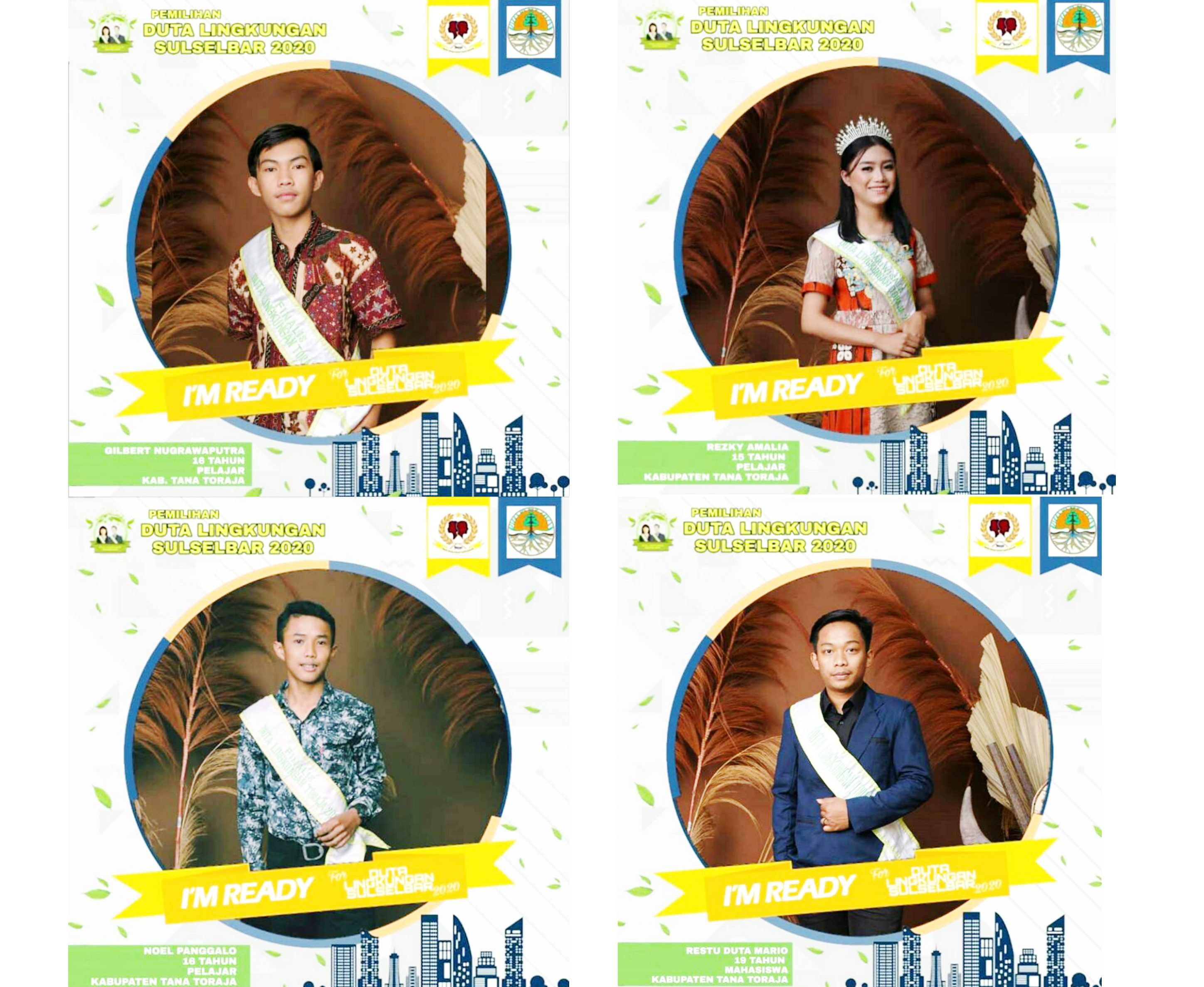Ayo Dukung, Putra-Putri Tana Toraja di Pemilihan Duta Lingkungan Sulselbar 2020