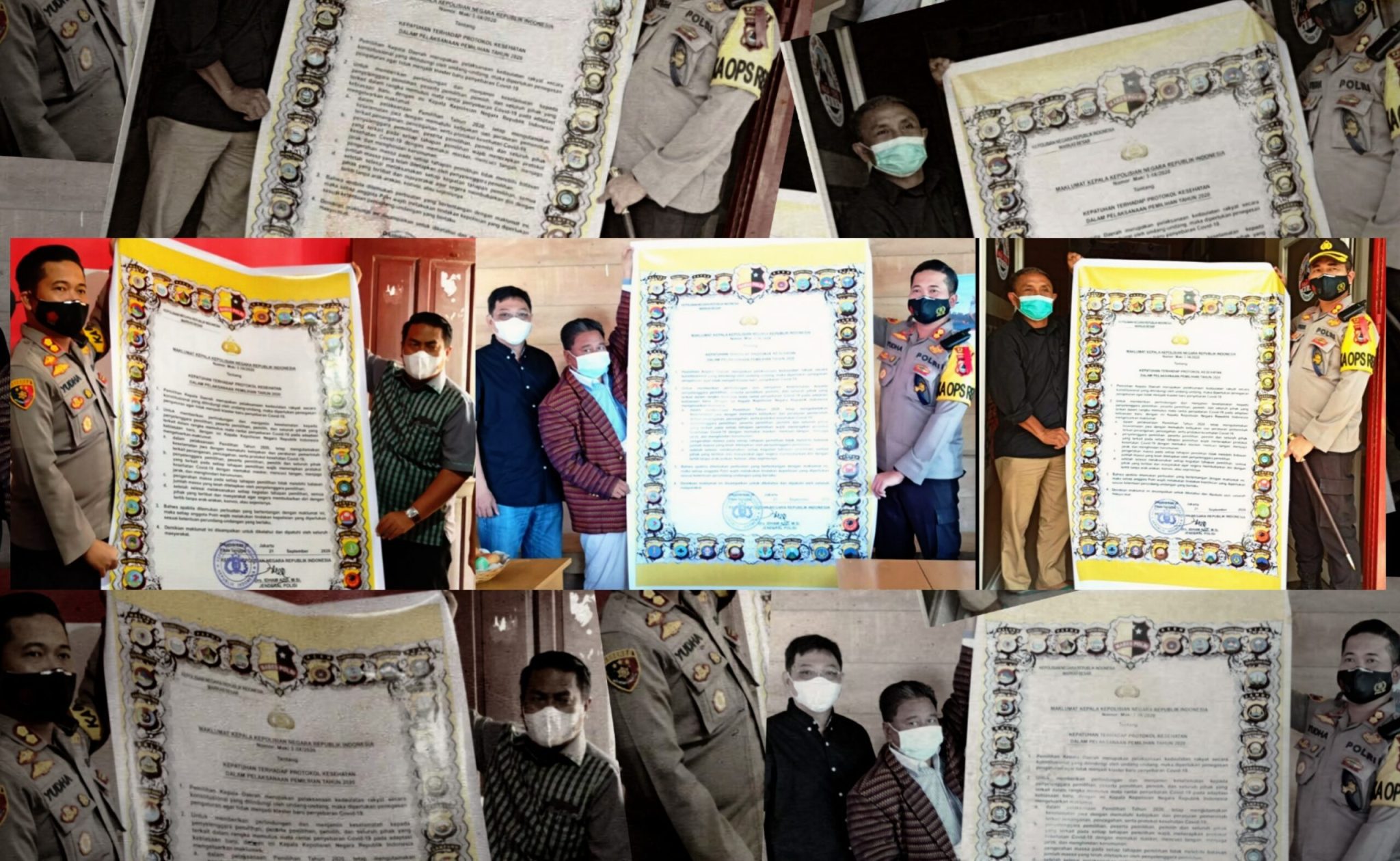 Serahkan Maklumat Kapolri, Kapolres Toraja Utara Sambangi Posko Para Paslon