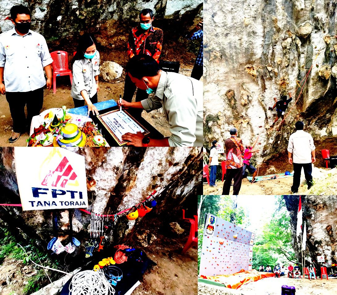 FPTI Tana Toraja Launching Wall Boulder dan Jalur Tebing Alam