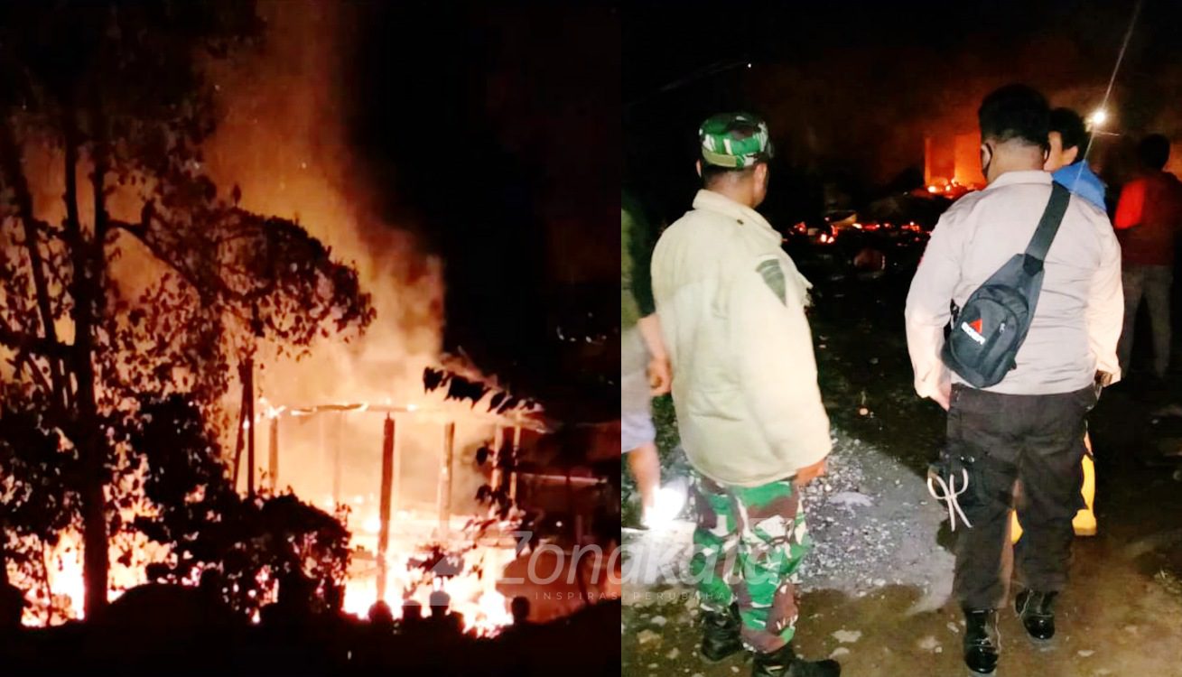 Dua Rumah Warga di Sesean Suloara Ludes Terbakar