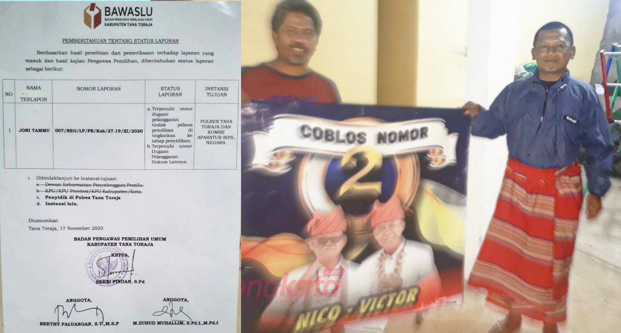 Kampanyekan Salah Satu Paslon, Staf Kelurahan Tongko Sarapung Terancam Sanksi Pidana 2 Kampanyekan Salah Satu Paslon, Staf Kelurahan Tongko Sarapung Terancam Sanksi Pidana