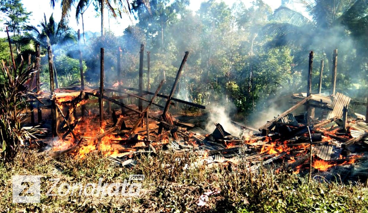 Rumah Warga Gasing Mengkendek Ludes Terbakar, Diduga Akibat Arus Pendek