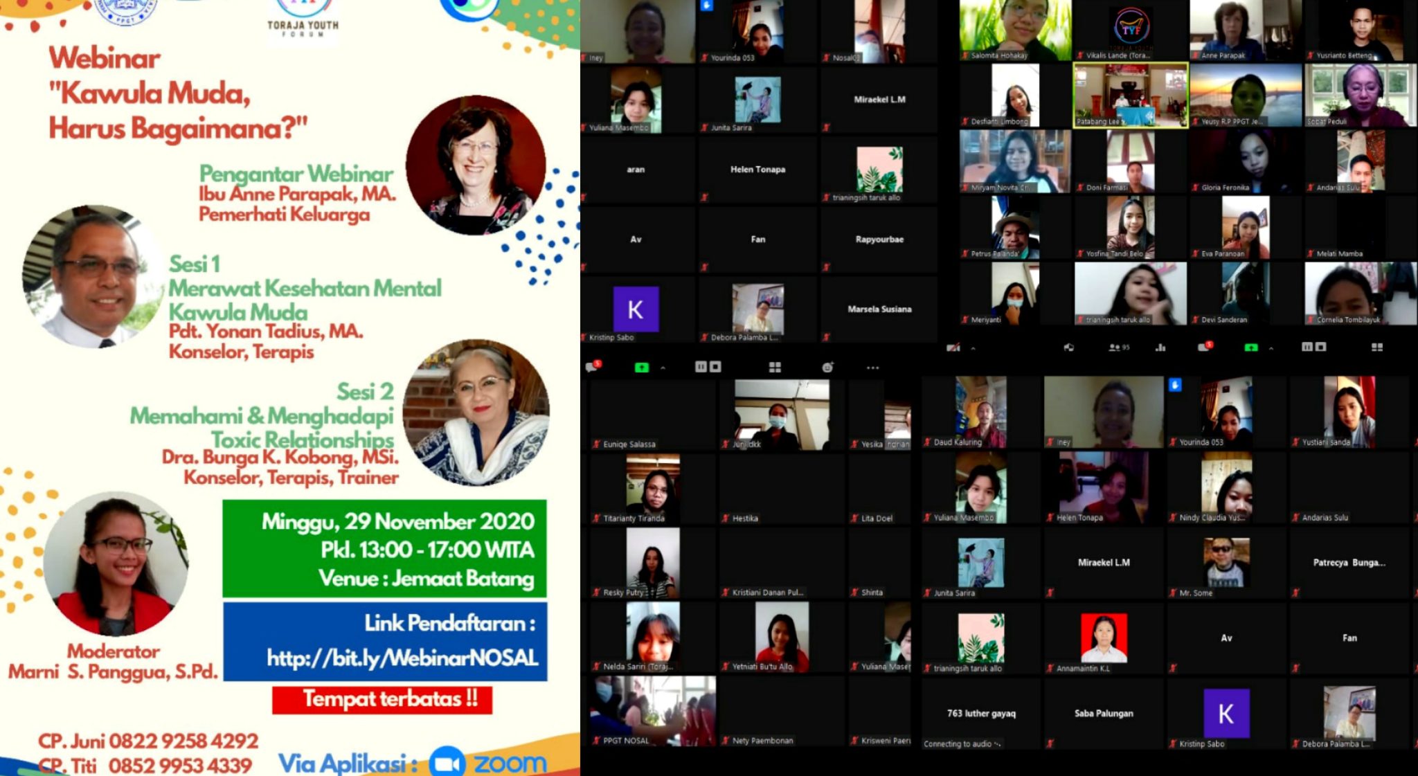 Peduli Dengan Kesehatan Mental Pemuda, PPGT Klasis Nonongan Salu Gelar Webinar