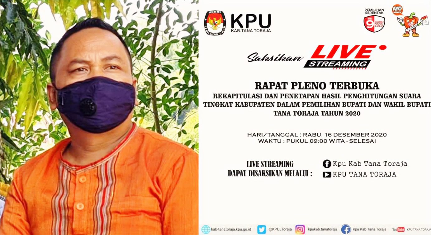 Rekapitulasi dan Penetapan Hasil Pilkada Tana Toraja di Gelar Esok