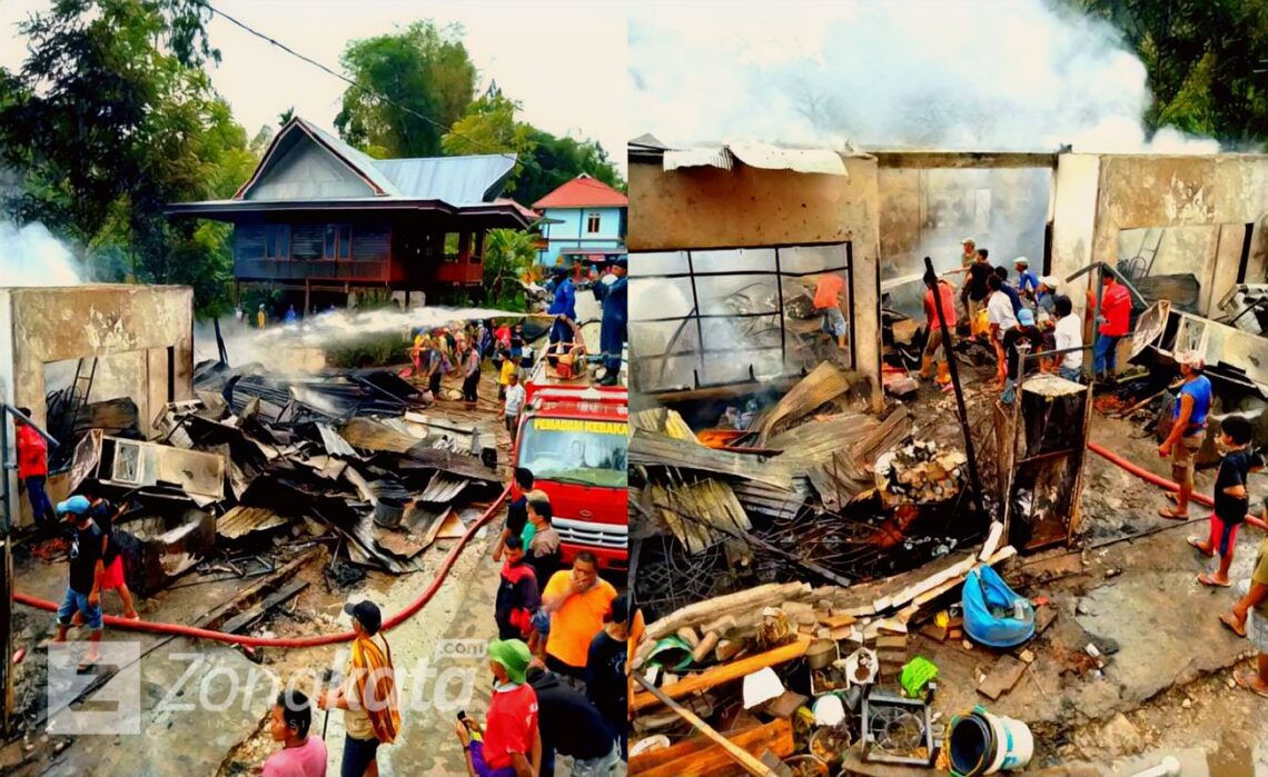 Si Jago Merah Hanguskan Pertamini dan Toko Kelontong di Buntu Tabang