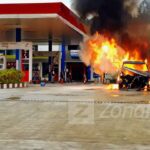 Usai Isi Bensin, Mobil Kijang Ludes Terbakar di SPBU Rante Ma’dika, Toraja Utara