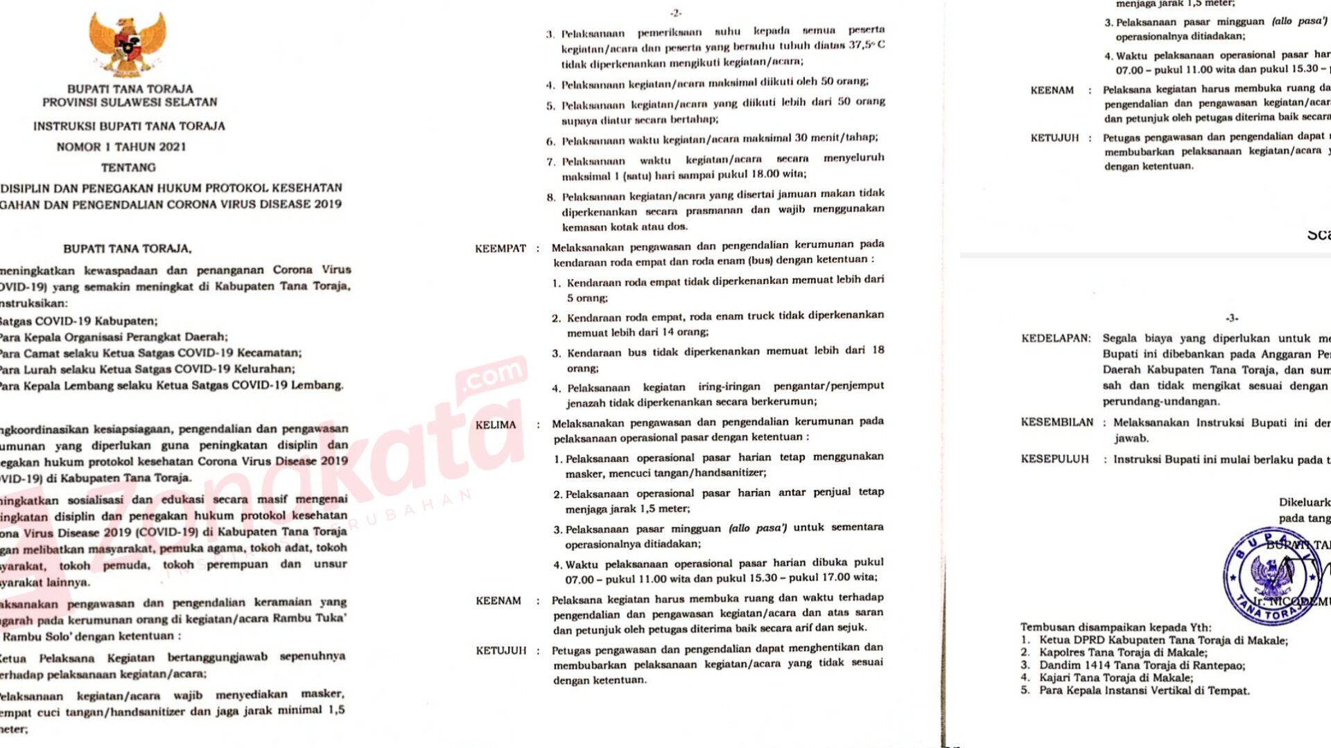 Antisipasi Penyebaran Covid-19 Meluas, Bupati Tana Toraja Untuk Sementara Meniadakan Hari Pasar 2 Antisipasi Penyebaran Covid-19 Meluas, Bupati Tana Toraja Untuk Sementara Meniadakan Hari Pasar