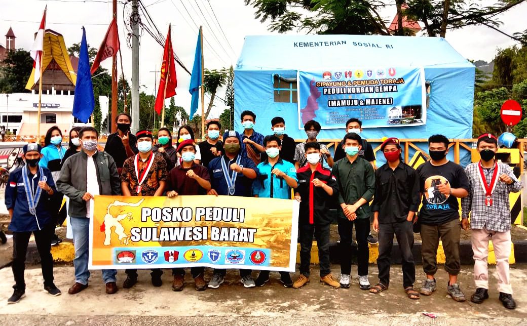 Aliansi Cipayung dan Pemuda Toraja Galang Bantuan Untuk Korban Gempa Sulbar